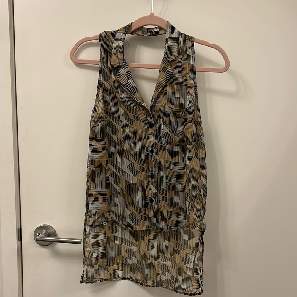 Sheer Blouse with Cutout Details